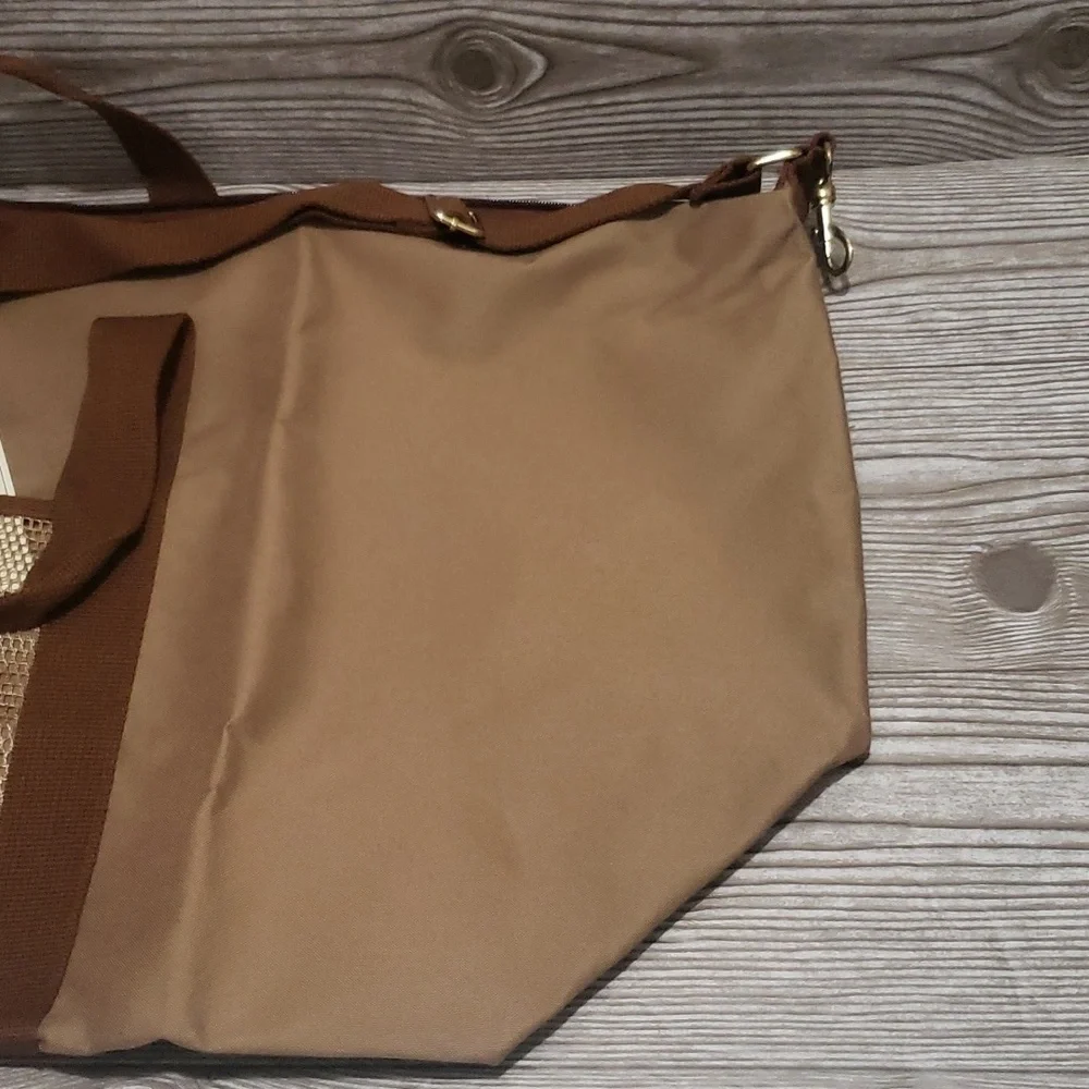 Ralph Lauren tan canvas new travel unisex big bag
